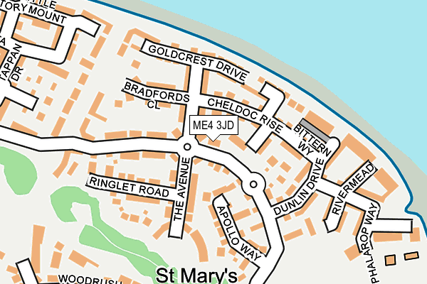 ME4 3JD map - OS OpenMap – Local (Ordnance Survey)