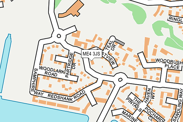 ME4 3JS map - OS OpenMap – Local (Ordnance Survey)