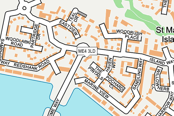 ME4 3LD map - OS OpenMap – Local (Ordnance Survey)