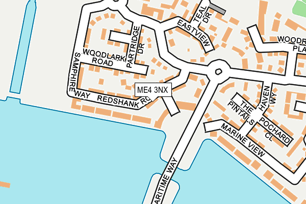 ME4 3NX map - OS OpenMap – Local (Ordnance Survey)