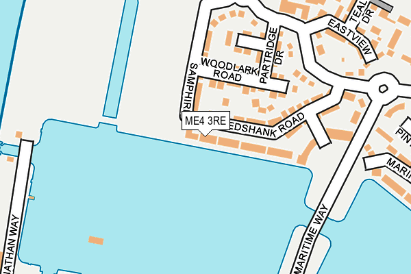 ME4 3RE map - OS OpenMap – Local (Ordnance Survey)