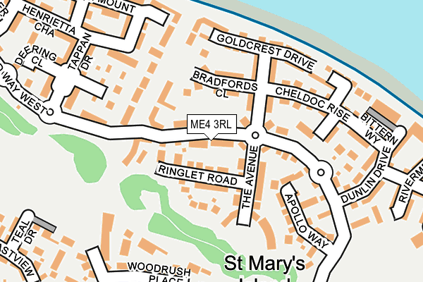 ME4 3RL map - OS OpenMap – Local (Ordnance Survey)