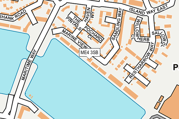 ME4 3SB map - OS OpenMap – Local (Ordnance Survey)