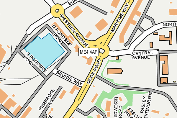 ME4 4AF map - OS OpenMap – Local (Ordnance Survey)