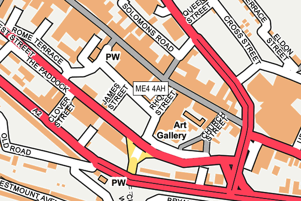 ME4 4AH map - OS OpenMap – Local (Ordnance Survey)