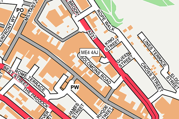 ME4 4AJ map - OS OpenMap – Local (Ordnance Survey)
