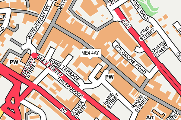 ME4 4AY map - OS OpenMap – Local (Ordnance Survey)