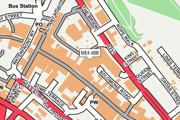 ME4 4BB map - OS OpenMap – Local (Ordnance Survey)
