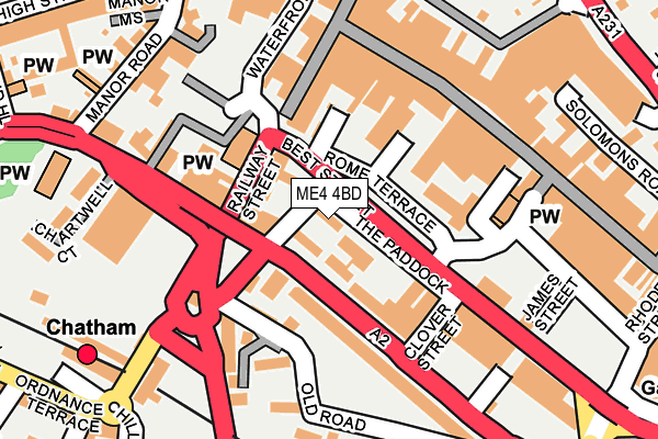 ME4 4BD map - OS OpenMap – Local (Ordnance Survey)