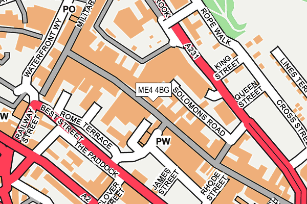 ME4 4BG map - OS OpenMap – Local (Ordnance Survey)