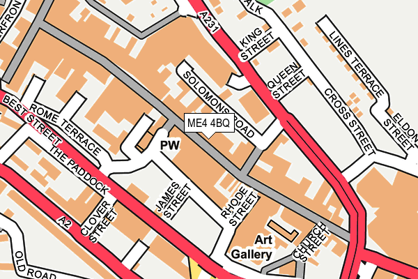 ME4 4BQ map - OS OpenMap – Local (Ordnance Survey)