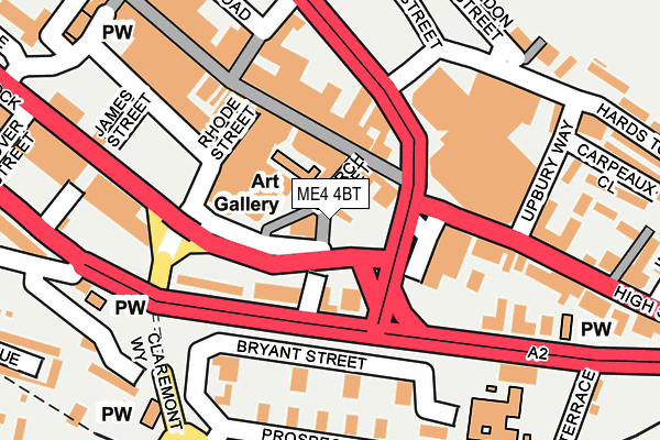 ME4 4BT map - OS OpenMap – Local (Ordnance Survey)