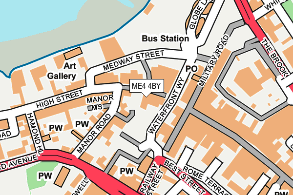 ME4 4BY map - OS OpenMap – Local (Ordnance Survey)