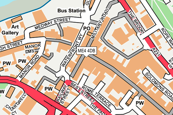 ME4 4DB map - OS OpenMap – Local (Ordnance Survey)