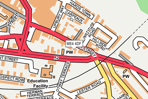 ME4 4DF map - OS OpenMap – Local (Ordnance Survey)