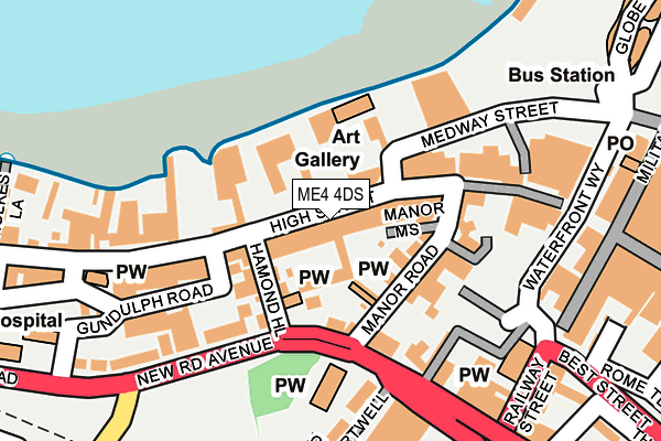 ME4 4DS map - OS OpenMap – Local (Ordnance Survey)
