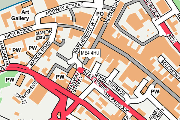 ME4 4HU map - OS OpenMap – Local (Ordnance Survey)