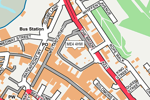 ME4 4HW map - OS OpenMap – Local (Ordnance Survey)