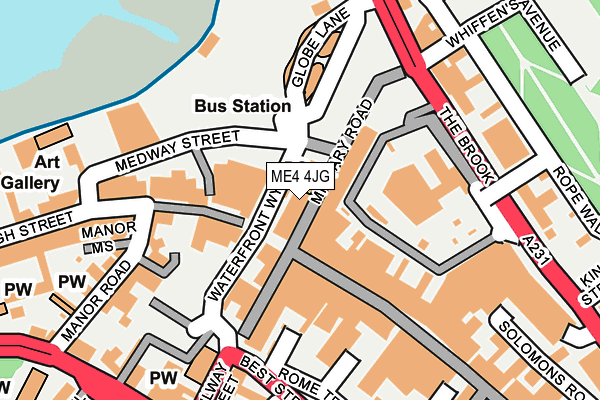 ME4 4JG map - OS OpenMap – Local (Ordnance Survey)