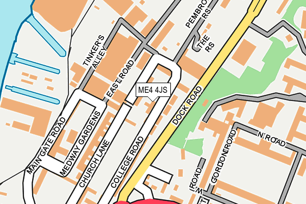 ME4 4JS map - OS OpenMap – Local (Ordnance Survey)