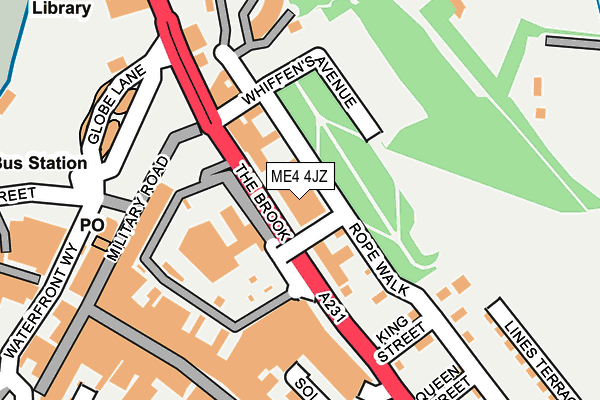 ME4 4JZ map - OS OpenMap – Local (Ordnance Survey)