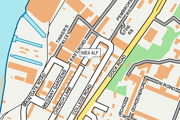 ME4 4LF map - OS OpenMap – Local (Ordnance Survey)