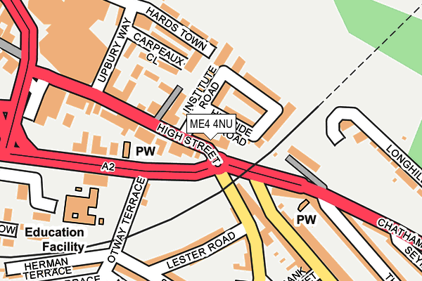 ME4 4NU map - OS OpenMap – Local (Ordnance Survey)