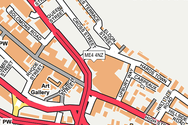 ME4 4NZ map - OS OpenMap – Local (Ordnance Survey)