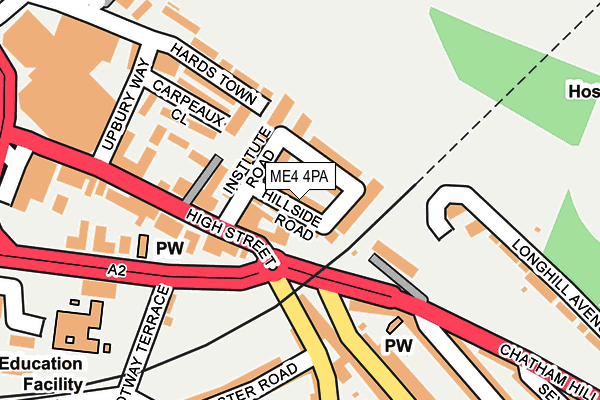 ME4 4PA map - OS OpenMap – Local (Ordnance Survey)