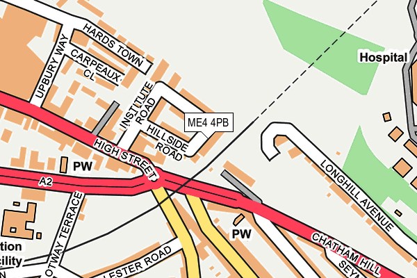 ME4 4PB map - OS OpenMap – Local (Ordnance Survey)