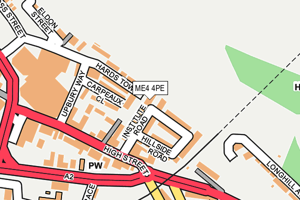 ME4 4PE map - OS OpenMap – Local (Ordnance Survey)