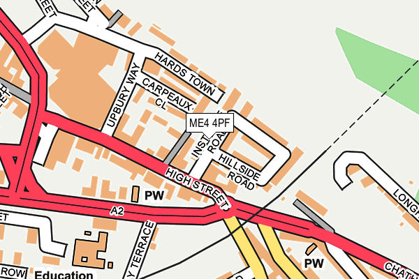 ME4 4PF map - OS OpenMap – Local (Ordnance Survey)