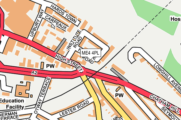 ME4 4PL map - OS OpenMap – Local (Ordnance Survey)