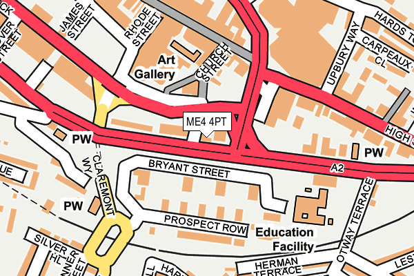 ME4 4PT map - OS OpenMap – Local (Ordnance Survey)