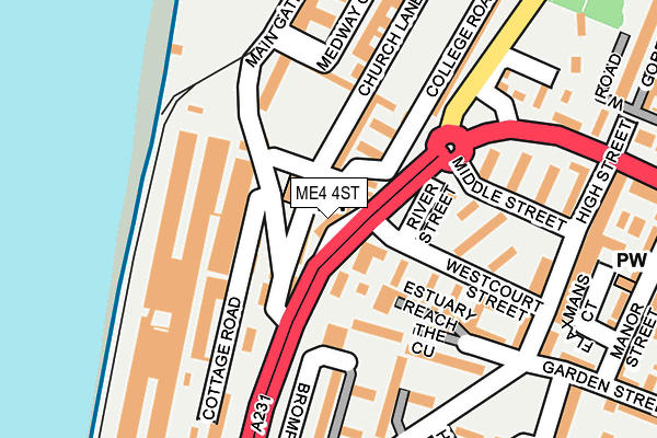 ME4 4ST map - OS OpenMap – Local (Ordnance Survey)