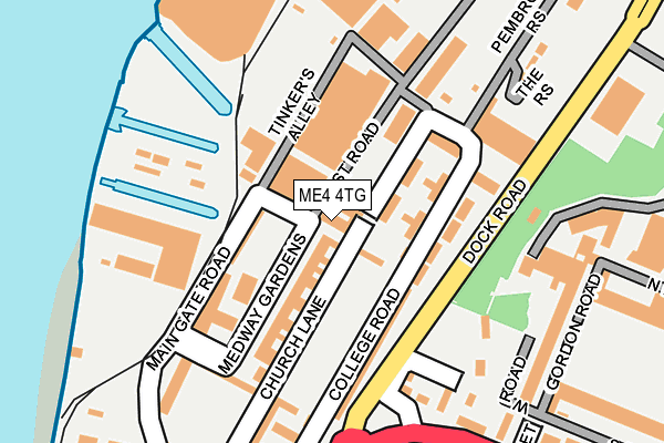 ME4 4TG map - OS OpenMap – Local (Ordnance Survey)