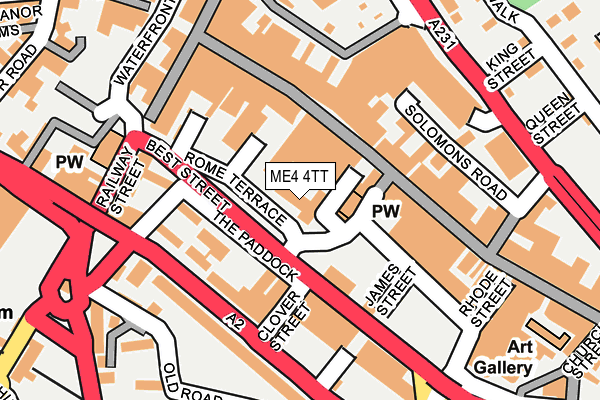 ME4 4TT map - OS OpenMap – Local (Ordnance Survey)