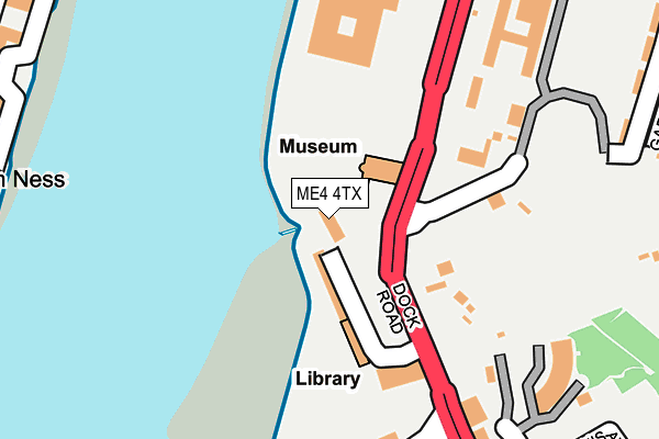 ME4 4TX map - OS OpenMap – Local (Ordnance Survey)