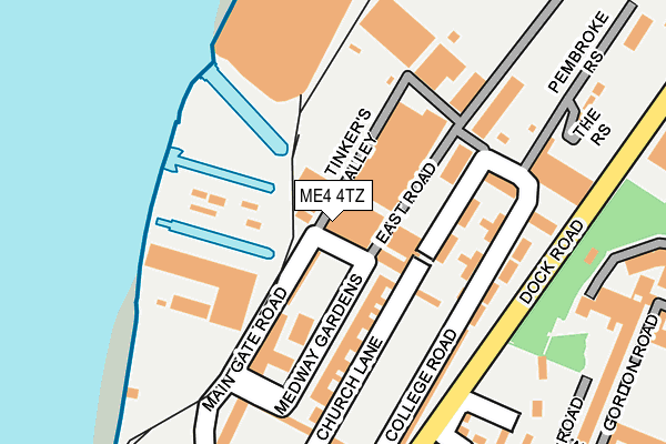 ME4 4TZ map - OS OpenMap – Local (Ordnance Survey)