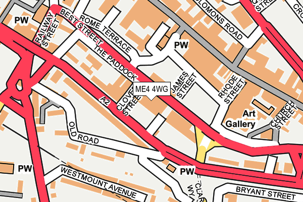 ME4 4WG map - OS OpenMap – Local (Ordnance Survey)