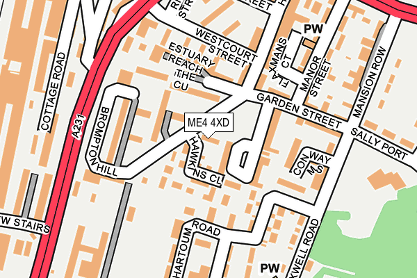 ME4 4XD map - OS OpenMap – Local (Ordnance Survey)