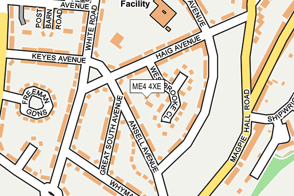 ME4 4XE map - OS OpenMap – Local (Ordnance Survey)