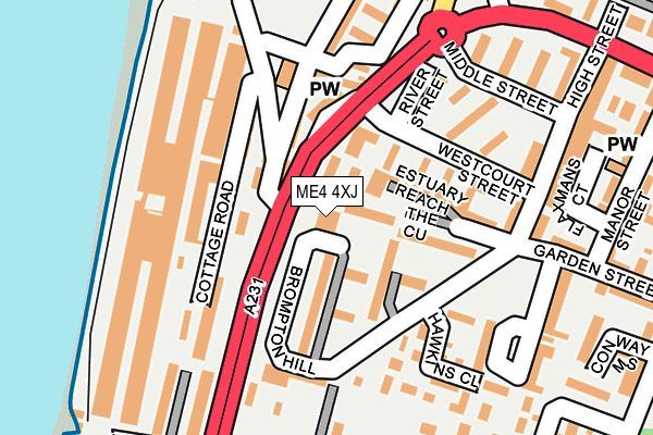 ME4 4XJ map - OS OpenMap – Local (Ordnance Survey)