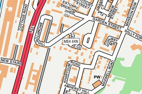 ME4 4XN map - OS OpenMap – Local (Ordnance Survey)