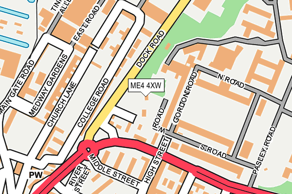 ME4 4XW map - OS OpenMap – Local (Ordnance Survey)