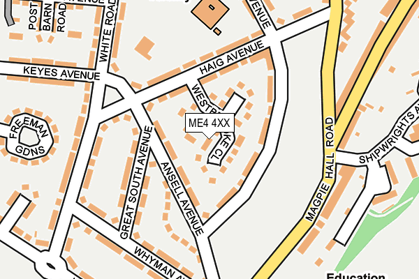 ME4 4XX map - OS OpenMap – Local (Ordnance Survey)
