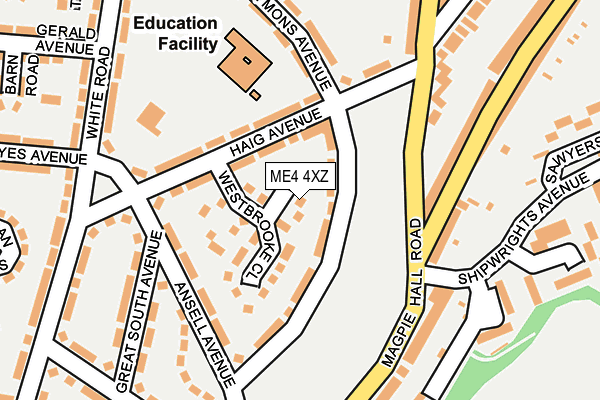 ME4 4XZ map - OS OpenMap – Local (Ordnance Survey)