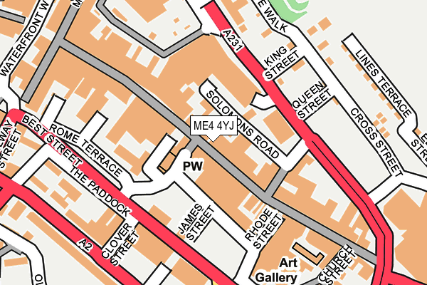 ME4 4YJ map - OS OpenMap – Local (Ordnance Survey)