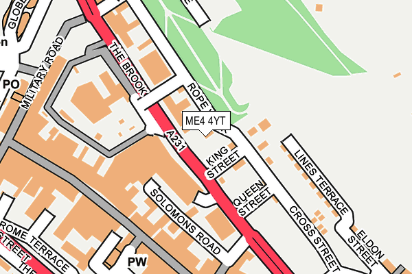 ME4 4YT map - OS OpenMap – Local (Ordnance Survey)