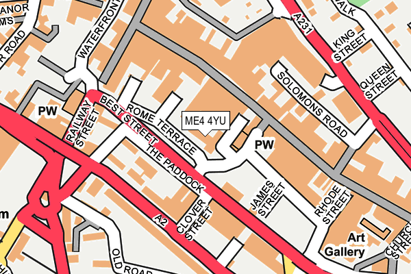 ME4 4YU map - OS OpenMap – Local (Ordnance Survey)